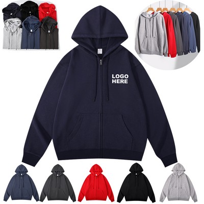 Custom Corporate Team Jacket Unisex Full-Zip Hoodie