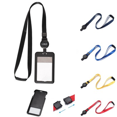 Breakaway Style Black Retractable Id Badge Holder