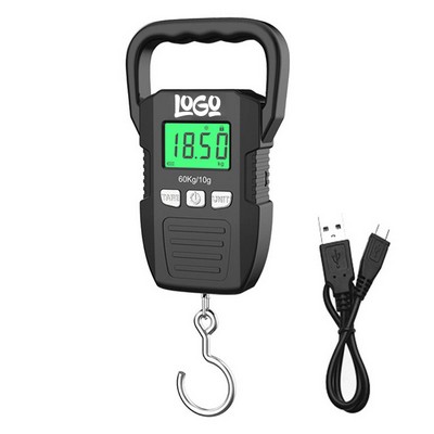 Digital Hanging Scale 132lb/60kg Fishing Luggage Weighing