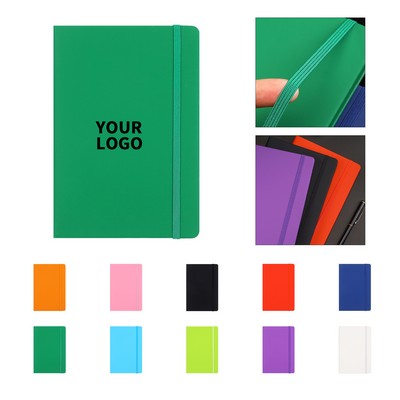 A6 Hard Cover Notebook 80 Sheet With Elastic Band And Bookmark