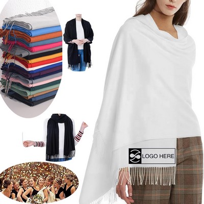 Imitation Cashmere Scarf with Tassel