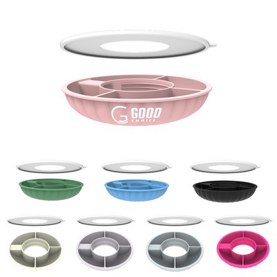 Silicone Snack Tray w/ Lid Compatible