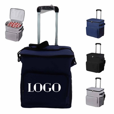 35L Oxford fabric cooler bag with retractable handle