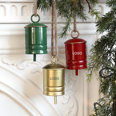Christmas Bell Wind Chime Ornament Metal Decoration for Festive Atmosphere and Creative Tree Hanging