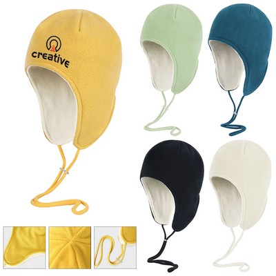 Fleece Helmet Beanie with Ear Flaps