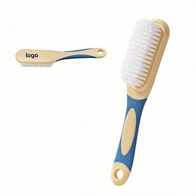 Long Handle Soft Bristle Shoe Brush with Color Block Design for Multi Surface Cleaning