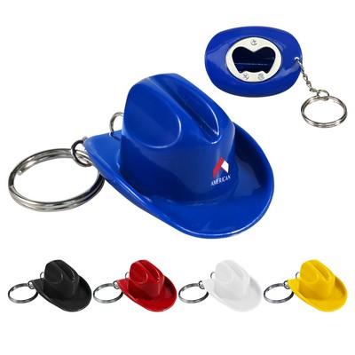 Cowboy Hat Bottle Opener Keychain