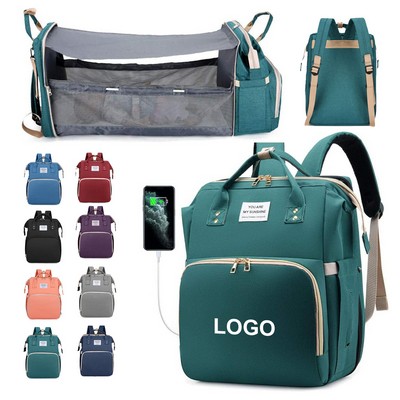 Diaper Baby Bag Backpack with Changing Station Multi-Function Portable Mommy Bag