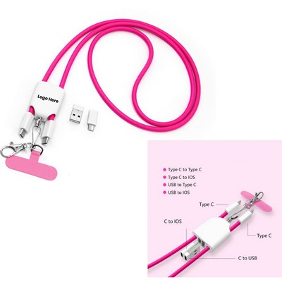 4" 1 Lanyard Fast Charging Cable