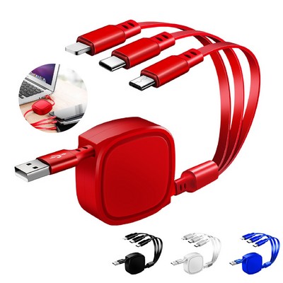 3" 1 Retractable Fast Charger Cable