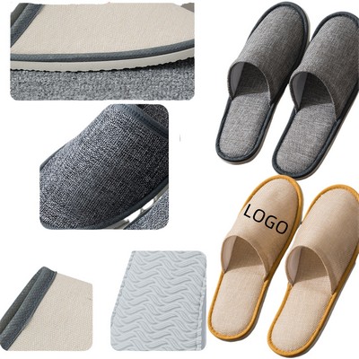 Linen Slip-resistant Single-use Slippers