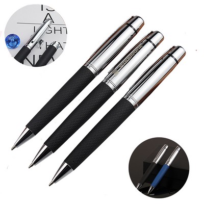 Metal PU Leather Ballpoint Pen
