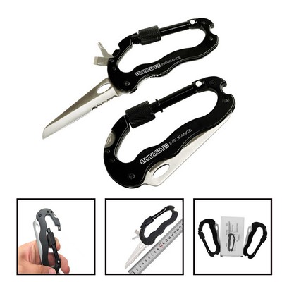 Carabiner Pocketknife w/ Screwdriver