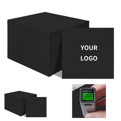 Three Ply Black Napkin Restaurant Takeout Personal Use Beverage Protection