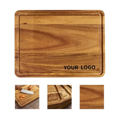 Rectangular Cutting Board with Juice Groove