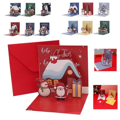 3D Christmas Card Holiday Greeting Card