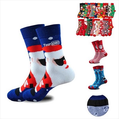 Christmas Polyester Winter Socks(Ocean)