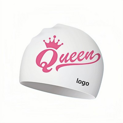 Extra Large Silicone Swim Cap for Women Long Hair Comfort Fit Non Binding Adult