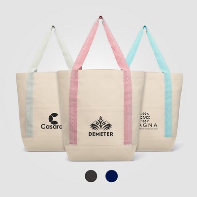 Niva 10 oz. Recycled Cotton Canvas Front Pocket Tote Bag – 12.25L - Silkscreen