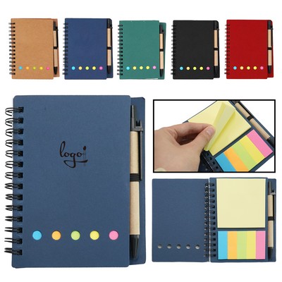 Eco-Friendly Sticky Jotter Notepad With Pen