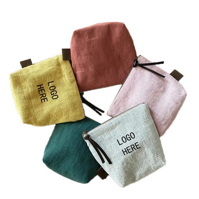 Mini Canvas Purse with Zipper