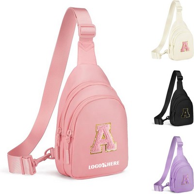 Small Initial Sling Bag for Girls & Women