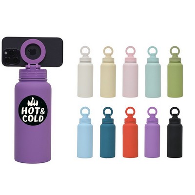 Magnetic Phone Holder Insulated Stainless Steel Mug