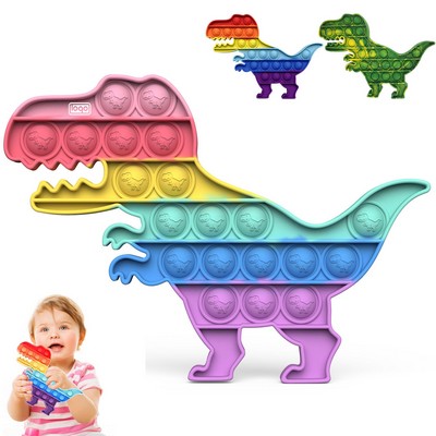 Dinosaur Shape Camouflage Push Pop Bubble Fidget Toy