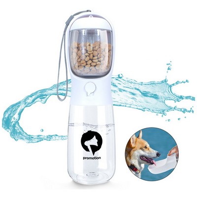 10 OZ Dog Water Bottle w/ Food Container