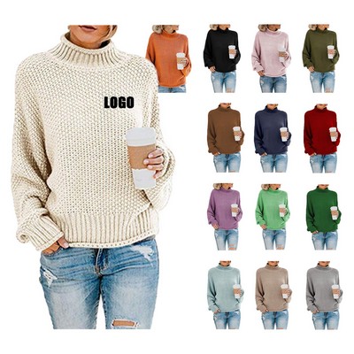 Winter Fall Solid Turtleneck