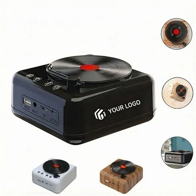 Portable vintage turntable bluetooth speaker record player