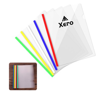 A4 Transparent File Document Folder with Sliding Bars