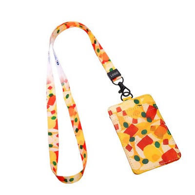 Custom Heat-Transfer Lanyard ID Badges Full-Color Sublimation Neck Strap Personalized Badge Holder
