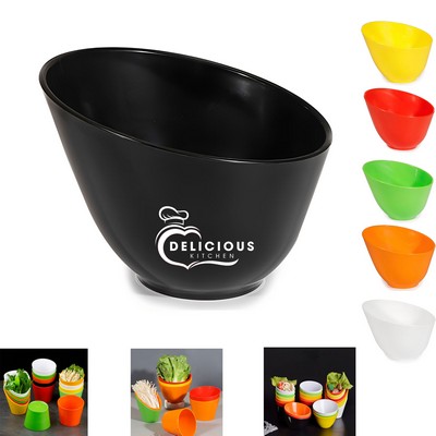 Slanted-Mouth Plastic Bowl