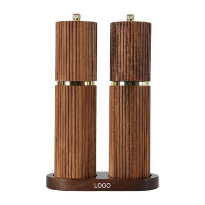 Professional Wood Pepper Grinder Manual Sea Salt & Spice Mill with Adjustable Coarseness Refillable