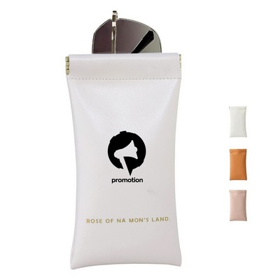 PU Leather Squeeze Top Sunglass Case