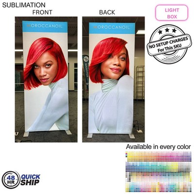 48Hr Quick Ship - Backlit LED Light Box SEG Floor Display Banner Kit, 40"W x 96"H