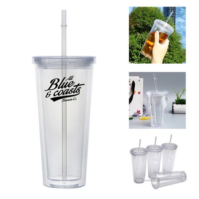 24oz Double Wall Plastic Tumbler