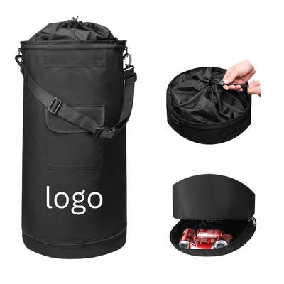 600D Oxford Collapsible Boat Trash Bag with Bottom Zipper