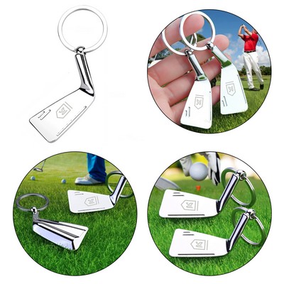 Metal Golf Head Pendant Keychain