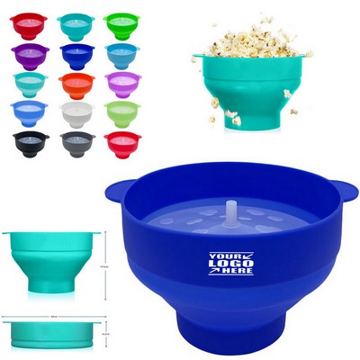 Collapsible Microwave Silicone Popcorn W/ Lid