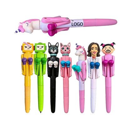 Cute Boxing Pen Interactive Stress Relief Ballpoint Pen