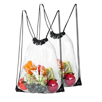 Transparent PVC Drawstring Bag