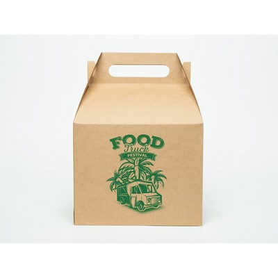 One Color Gable Carry Out Box (10" x 7" x 8")