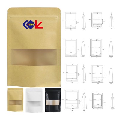 Kraft Paper Bags with Matte Window