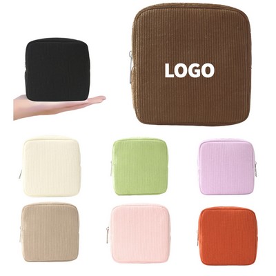 Corduroy Makeup Pouch