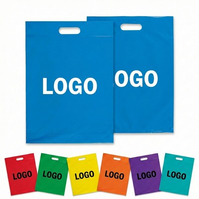 Reinforced Plastic Gift Bags with Durable Die-Cut Handles