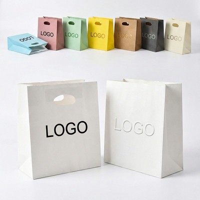 Customized 70Gsm Kraft Paper Tote Bag with Reinforced Die-Cut Handle