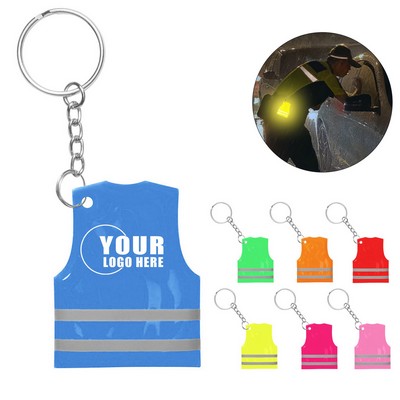 PVC Reflect Safety Vest Key Chain