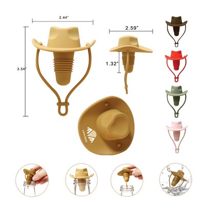 Cowboy Hat Silicone Wine Bottle Stopper